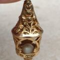 Ornate Lantern Fob Pendant in 9ct Gold