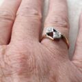 Art Deco Diamond Ring in 9ct Gold and Platinum, a UK N 1/2 or a US 7 1/4.