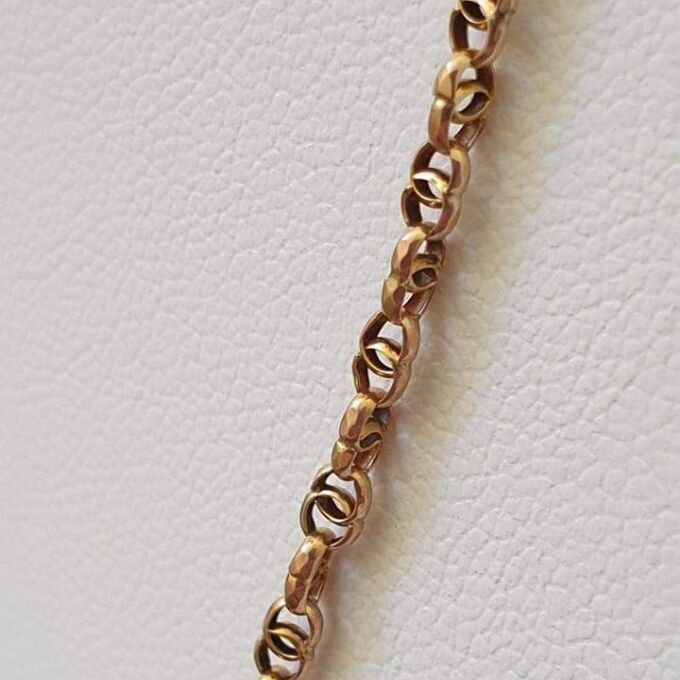 Antique Chain Necklace in 9ct gold, 18 inches.