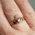 Simple Claddagh Ring in 9ct Rose Gold, a UK L 1/2 or a US 6 1/4