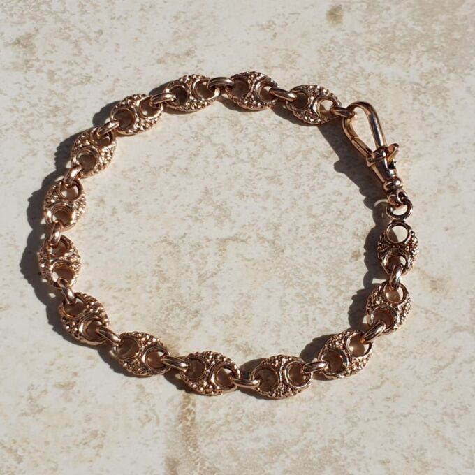 Mariner Link Bracelet in 9ct Rose Gold 7 1/2 inches