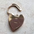 Swirl Pattern Heart Padlock in 9ct Gold