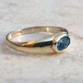 London Blue Topaz Ring in 9ct Gold, a UK J or a US 5