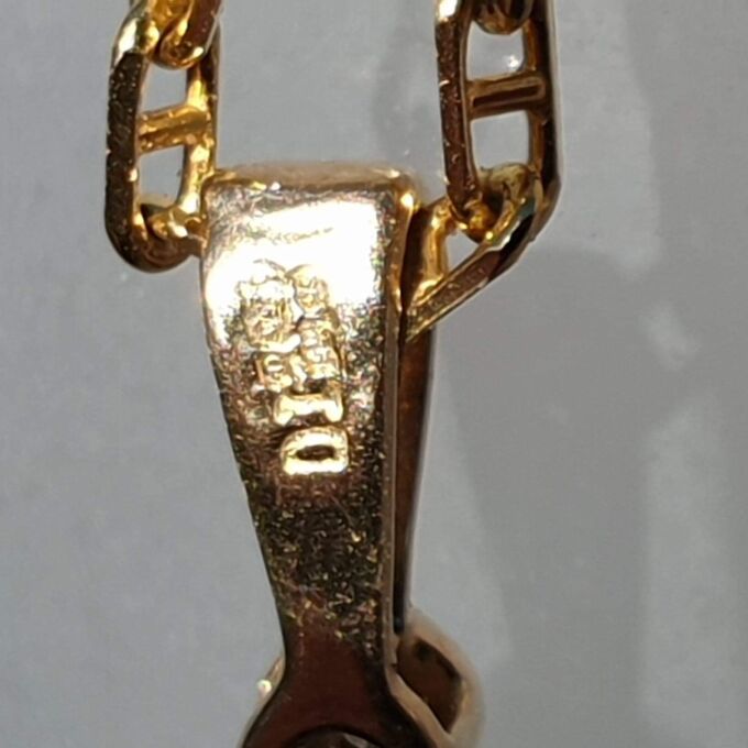 Pear Cut Aquamarine and Diamond Pendant in 9ct Gold