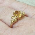 Citrine Ring in 9ct Gold,  a UK N or a US 6 3/4.