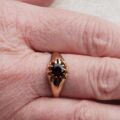 Bold Claw Set Garnet Ring in 9ct Gold, a UK S or a US 9 1/4.