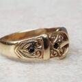 Bold Vintage Buckle Ring in 9ct Gold, a UK Q 1/2 or a US 8 3/4.
