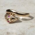 Snake Ring in 9ct Gold,  a UK L or a US 6.