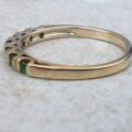 Reserved – Green Garnet Stacking Band in 9ct Gold.