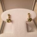 Peridot Heart Drop earrings in 9ct Gold