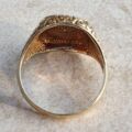 Big Ornate Signet Ring in 9ct Gold, a UK size V or a US 11.
