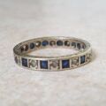 Sapphire and Spinel Full Eternity Ring in 9ct Gold, a UK M or a US 6 1/2