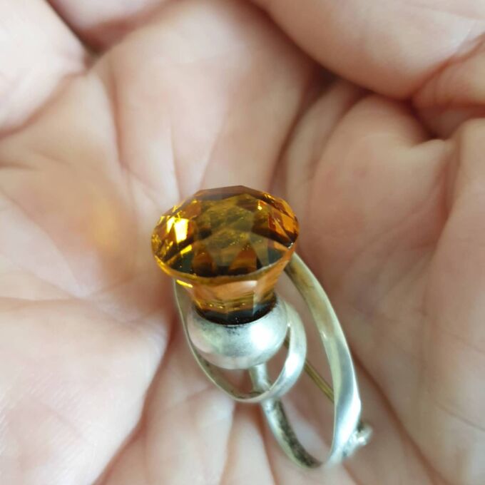 Charles Horner Style Thistle Brooch in Sterling Silver