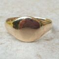 Classic Plain Signet Ring in 9ct Gold, a UK S or a a US 9 1/4