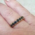 Sapphire Half Eternity Stacking Band in 9ct Gold, a UK M 1/2 or a US 6 3/4