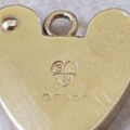 Zig Zag Engraved Heart Padlock in 9ct Gold