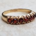Versatile Garnet Stacking band in 9ct Gold, a UK N 1/2 or a US 7.