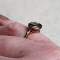 Masonic Ring in Onyx and 9ct Gold, a UK M 1/2 or a US 6 3/4