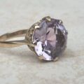 Amethyst Solitaire Ring in 9ct Gold,  a UK M or a US 6 1/2.