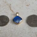 Blue Moonstone Cushion Pendant in 9ct Gold
