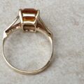 Citrine Paste Solitaire Ring in 9ct Gold,  a UK O or a US 7 1/2.