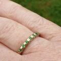 Reserved – Green Garnet Stacking Band in 9ct Gold.