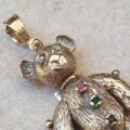 Articulated Teddy Bear Pendant in 9ct Gold
