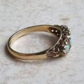 Opal and Garnet Ring in 9ct Gold, a UK N or a US 7
