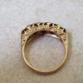 Five Stone Garnet Ring in 9ct Gold.