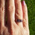 Pretty Amethyst Gypsy Ring in 9ct Gold, a UK M 1/2 or a US 6 3/4.