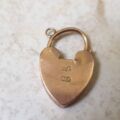 Plain Heart Padlock in 9ct Rose Gold