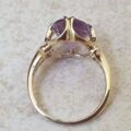 Reserved – Oval Amethyst Solitaire Ring in 9ct Gold.