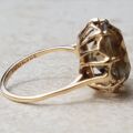 Fancy Round Quartz Solitaire Ring in 9ct Gold, a UK N or a US 7