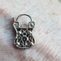 Unusual Purse or Bag Shaped Ornate Lock Padlock in 9ct Gold, not a Heart!