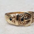 Bold Vintage Buckle Ring in 9ct Gold, a UK Q 1/2 or a US 8 3/4.