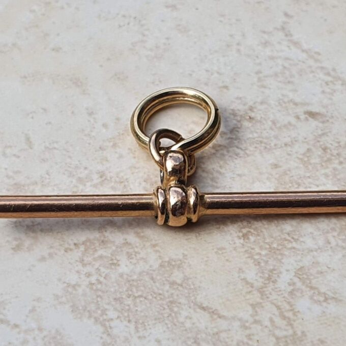 Plain T or Albert Bar in 9ct Gold