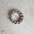 Antique Silver Curb Chain Link Ring, a UK N 1/2 or a US 7 1/4