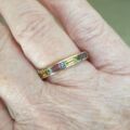 Multi Coloured Sapphire Stacking Band in 9ct Gold.