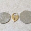Zig Zag Engraved Heart Padlock in 9ct Gold