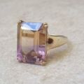 Ametrine Solitaire Ring in 9ct Gold, a UK O 1/2 or a US 7 1/2