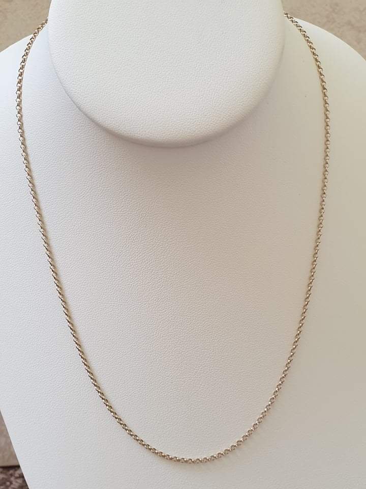 Belcher Chain In 9ct Gold, 18 Inches. - Gems Afire - Vintage Jewellery Uk