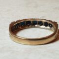 Super Seven Stone Sapphire Band in 9ct Gold, a UK size P or a US 7 3/4 – 8.