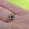 Sapphire and Diamond Ring in 9ct Gold, a UK J 1/2 or a US 5 1/4