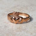 Simple Claddagh Ring in 9ct Rose Gold, a UK L 1/2 or a US 6 1/4