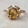 Citrine Solitaire Ring in 9ct Gold, a UK O or a US 7 1/2.