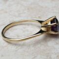 Sale – Fabulous Violet Paste Solitaire 9ct Gold Ring, a UK N 1/2 or a US 7 1/4.
