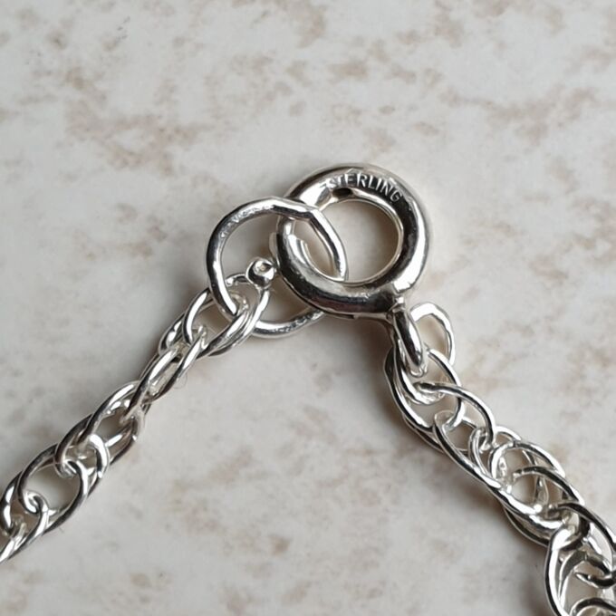 Rope Chain in Sterling Silver, 24 inches.