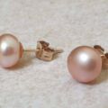 Pearl Stud Earrings in 9ct Gold, choice of three colours.