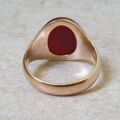Heavyweight Carnelian Signet Ring in 9ct Gold.