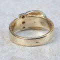 Tiny Pinky Finger Buckle Ring in 9ct Gold,  a UK size F or a US 3 1/4.